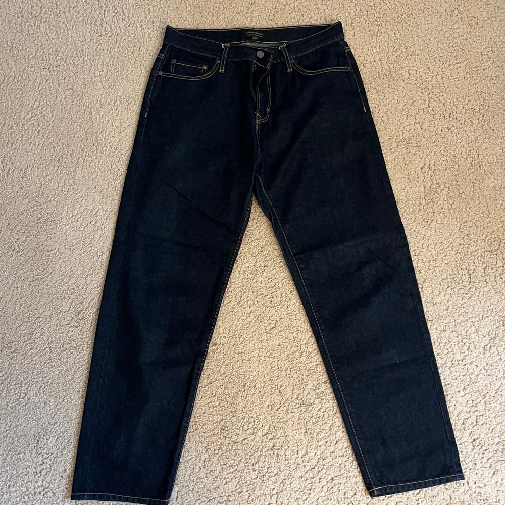 Banana Republic Men's Dark Blue Indigo Straight Jeans